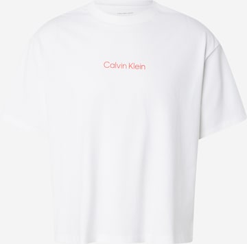Calvin Klein Jeans Shirt 'OBSESSION' in Wit: voorkant