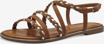 Sandales à lanières TAMARIS en marron : devant