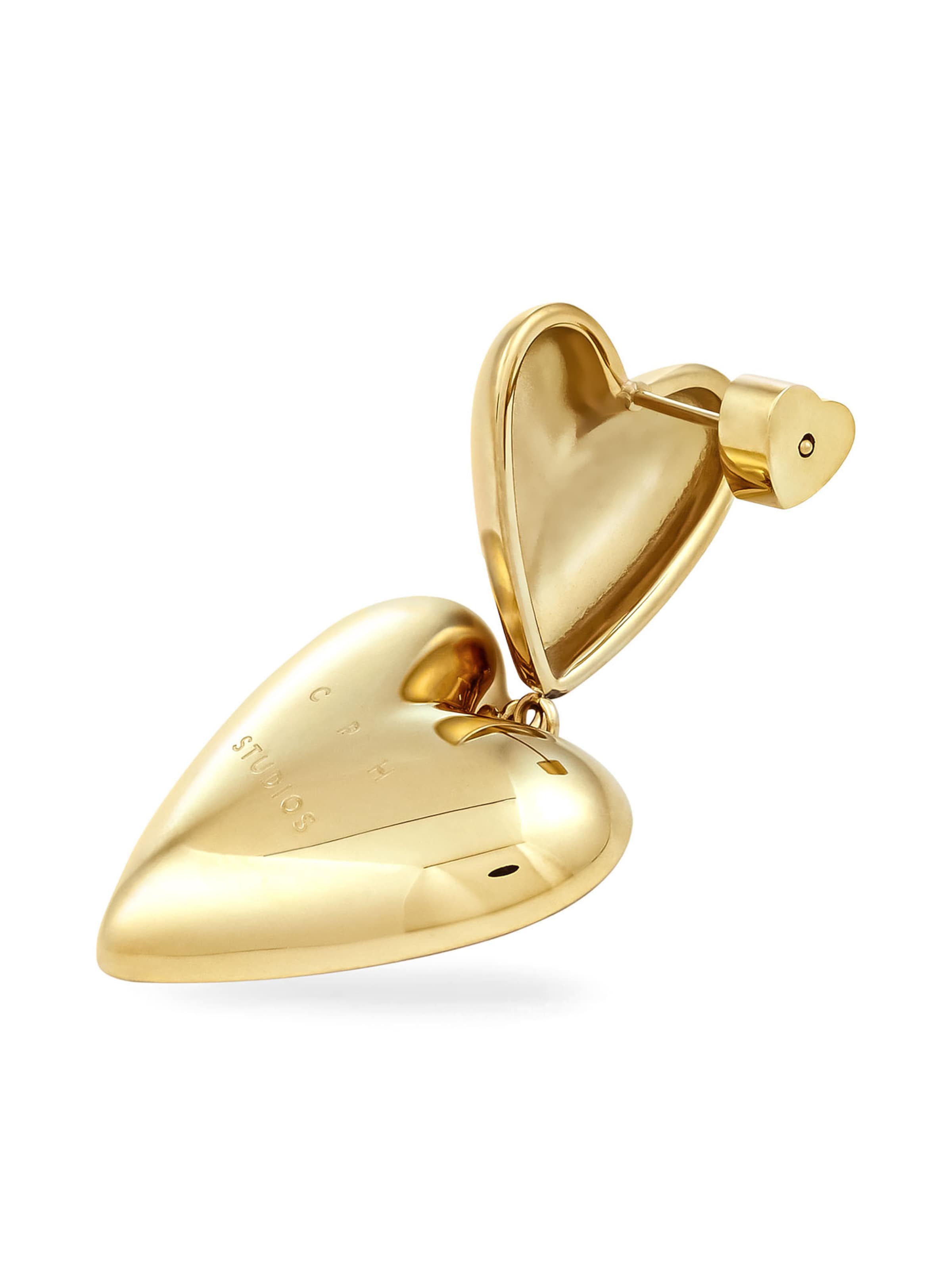 Copenhagen Studios Ohrringe 'Puffy Hearts' in Gold