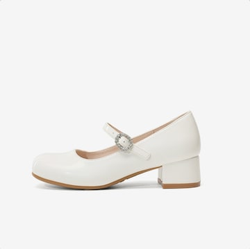 Ballerines Dream Pairs en blanc : devant