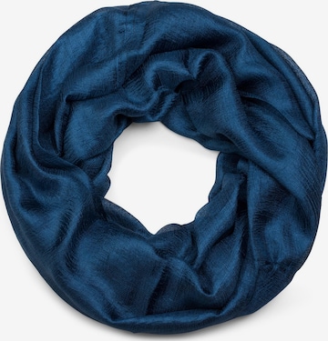 styleBREAKER Schlauchschal 'Seidiger Einfarbiger Loop' in Blau: Vorderseite