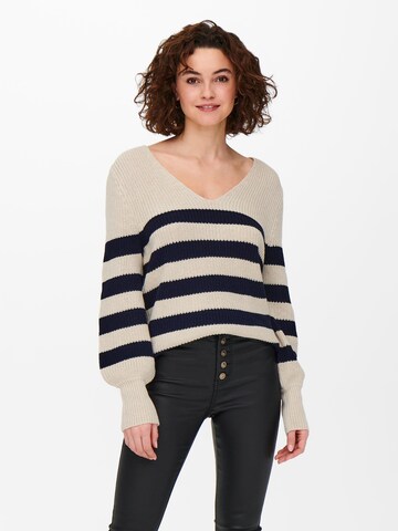 ONLY Sweater 'Luci' in Beige: front