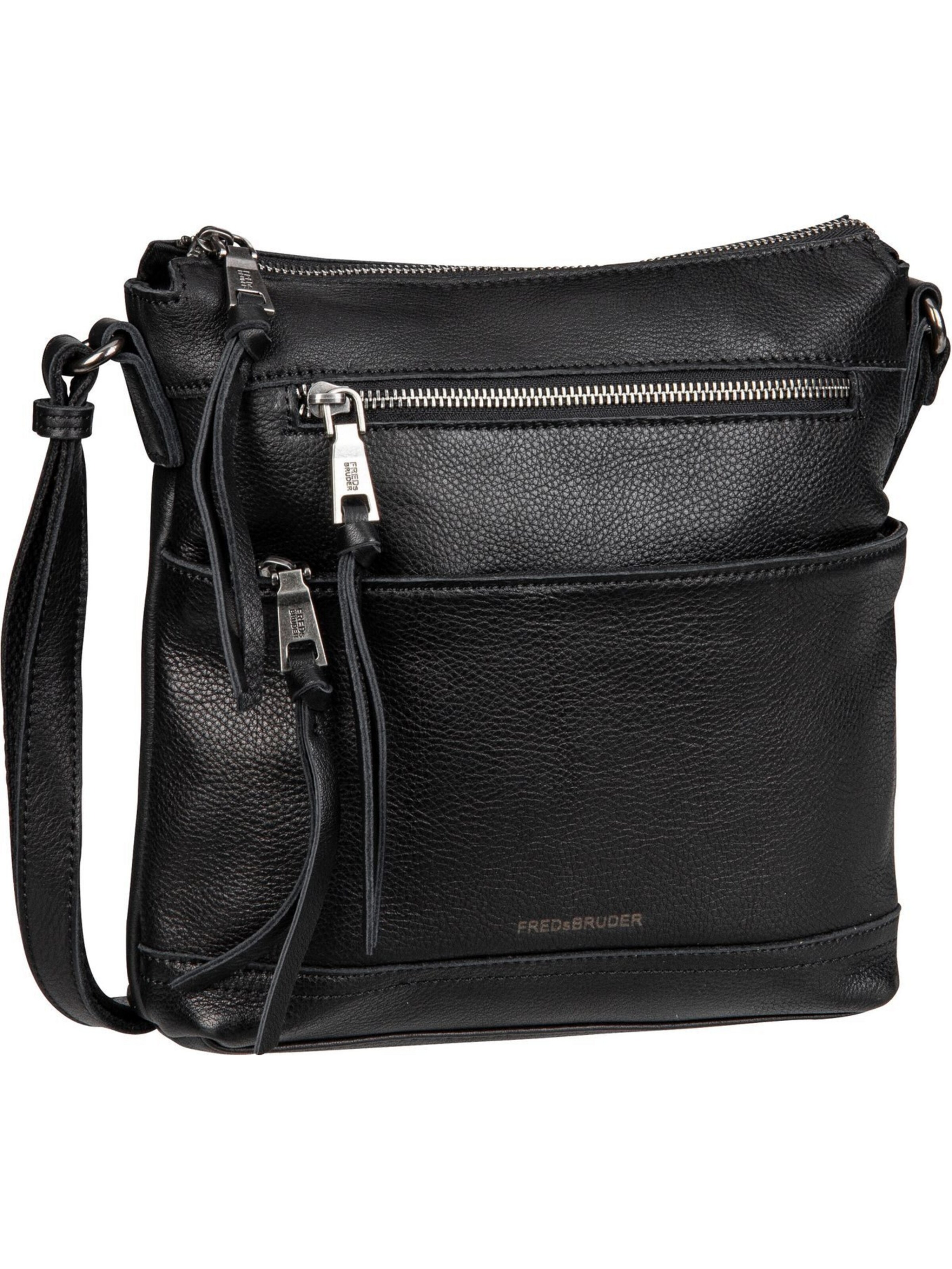 FREDsBRUDER Umhängetasche 'My Old Friend' in Schwarz: Vorderseite