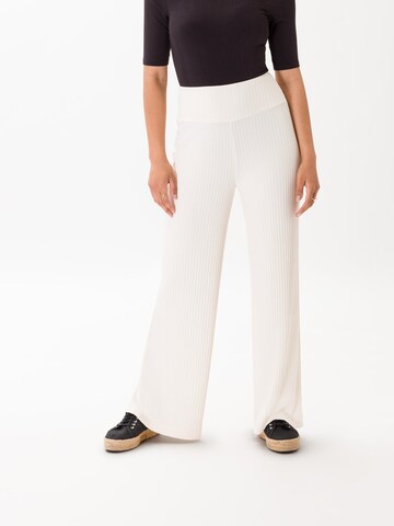 Les Lunes Wide leg Broek 'Michelle' in Wit: voorkant