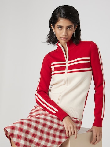 Bella x ABOUT YOU Knit cardigan 'Janett' in Red: front