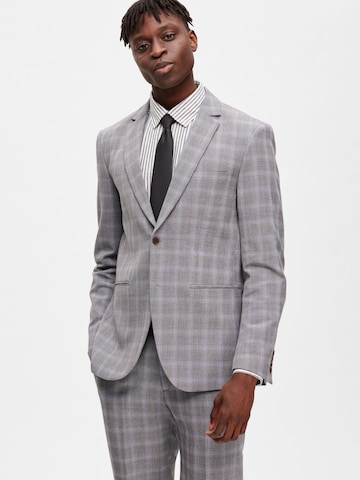 SELECTED HOMME Slim fit Business Blazer 'Liam' in Grey: front
