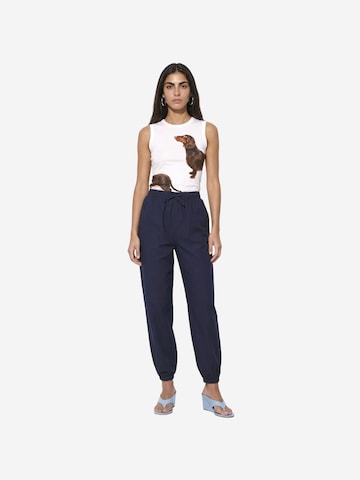 teen blue Tapered Trousers 'Hose' in Grey