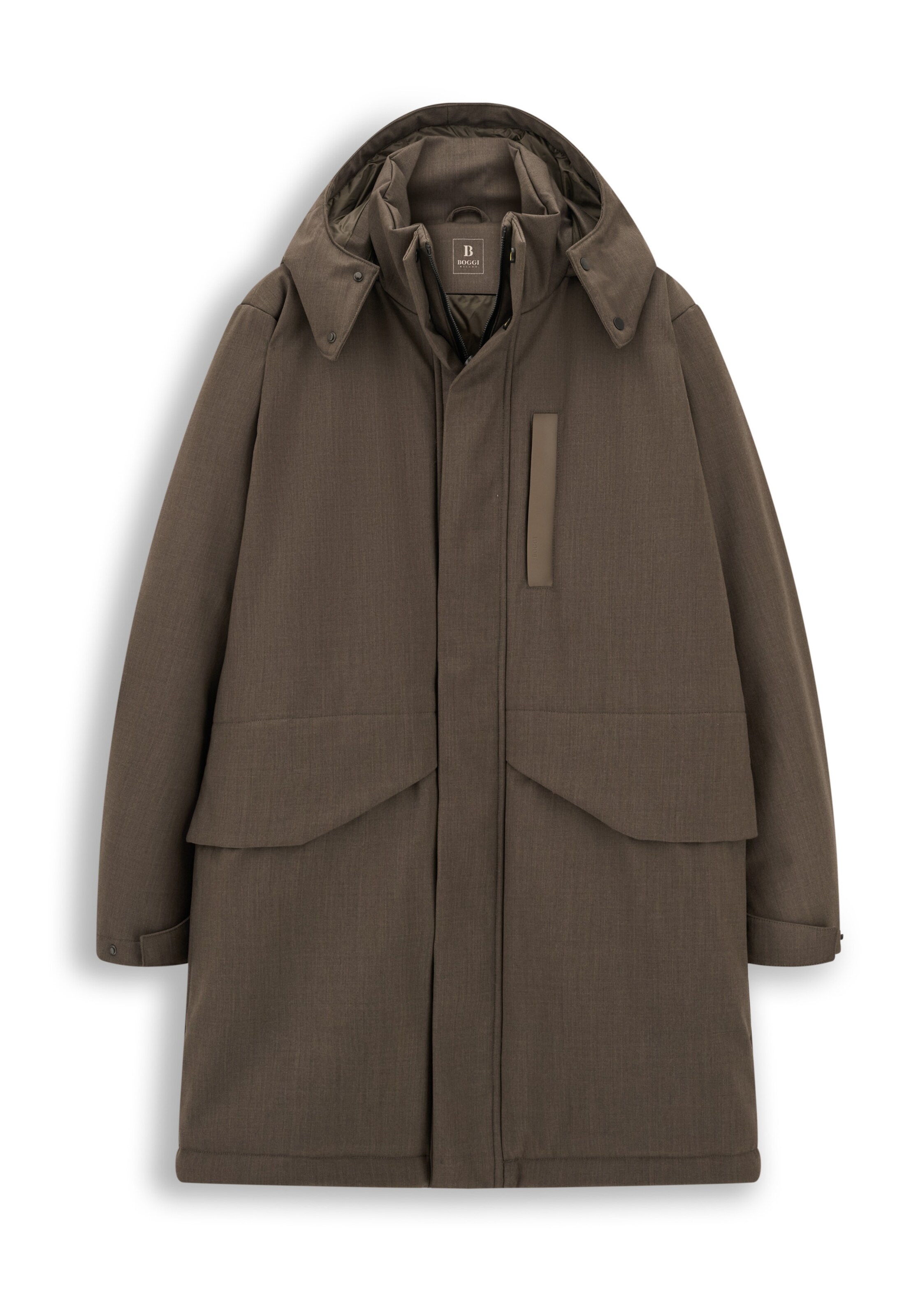 Parka di mezza stagione di Boggi Milano in marrone: frontale