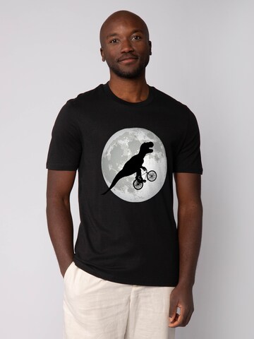 Watapparel Shirt 'Flying TRex' in Black: front