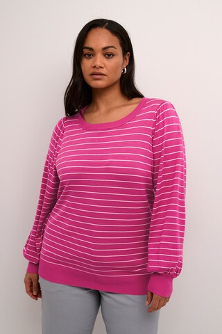 KAFFE CURVE Sweater 'Malia' in Pink: front