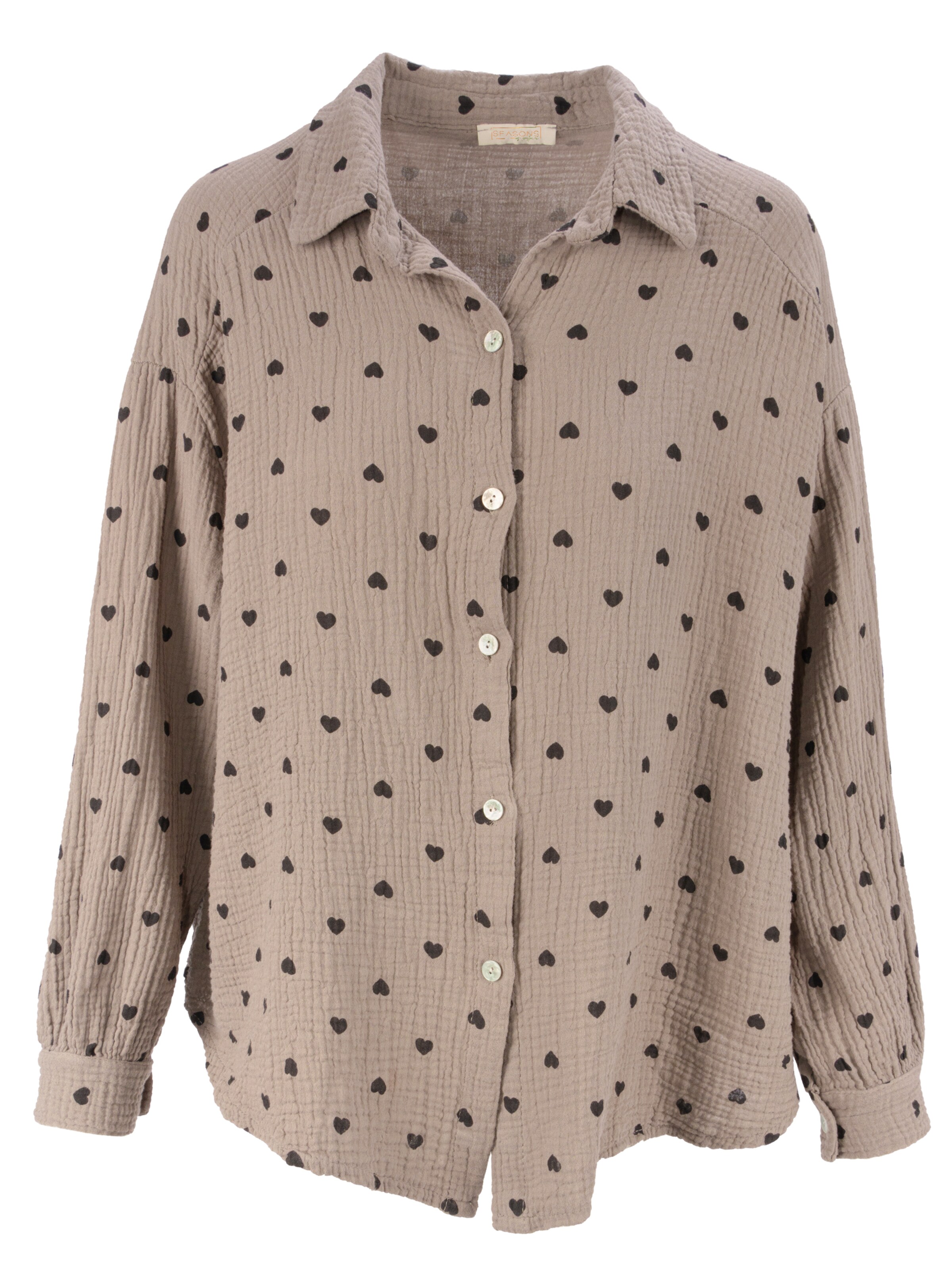 Seasons of April Bluse 'Liya' in Grau: Vorderseite