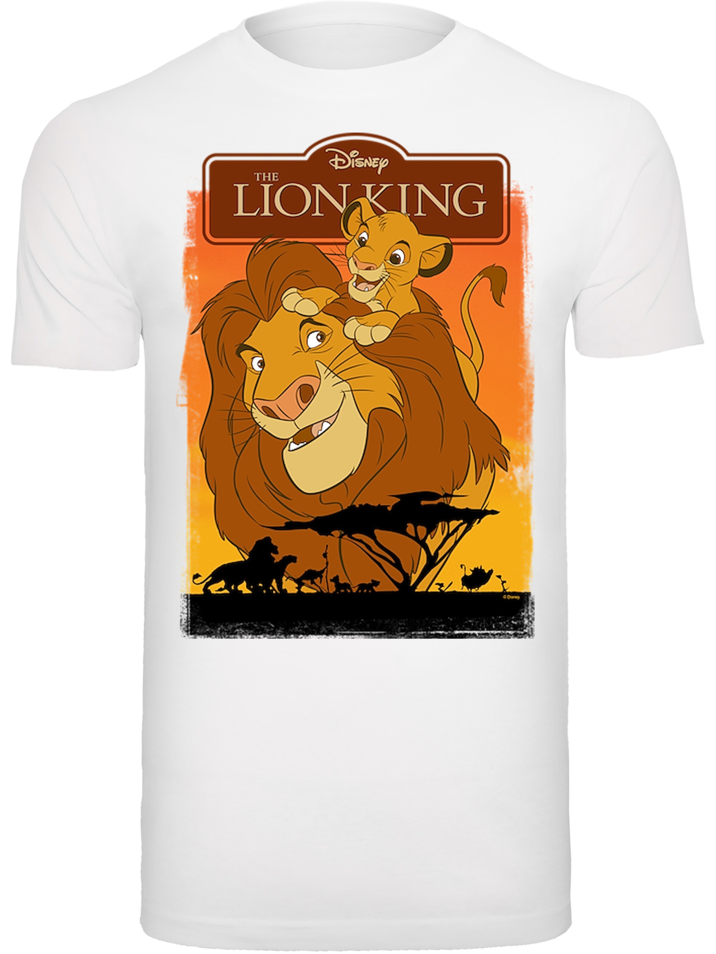 F4NT4STIC Shirt 'Disney Der König der Löwen Simba und Mufasa' in White: front