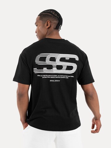 Smilodox Oversize T-Shirt Lyam in Schwarz