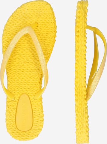 ILSE JACOBSEN T-Bar Sandals 'Cheerful 01' in Yellow