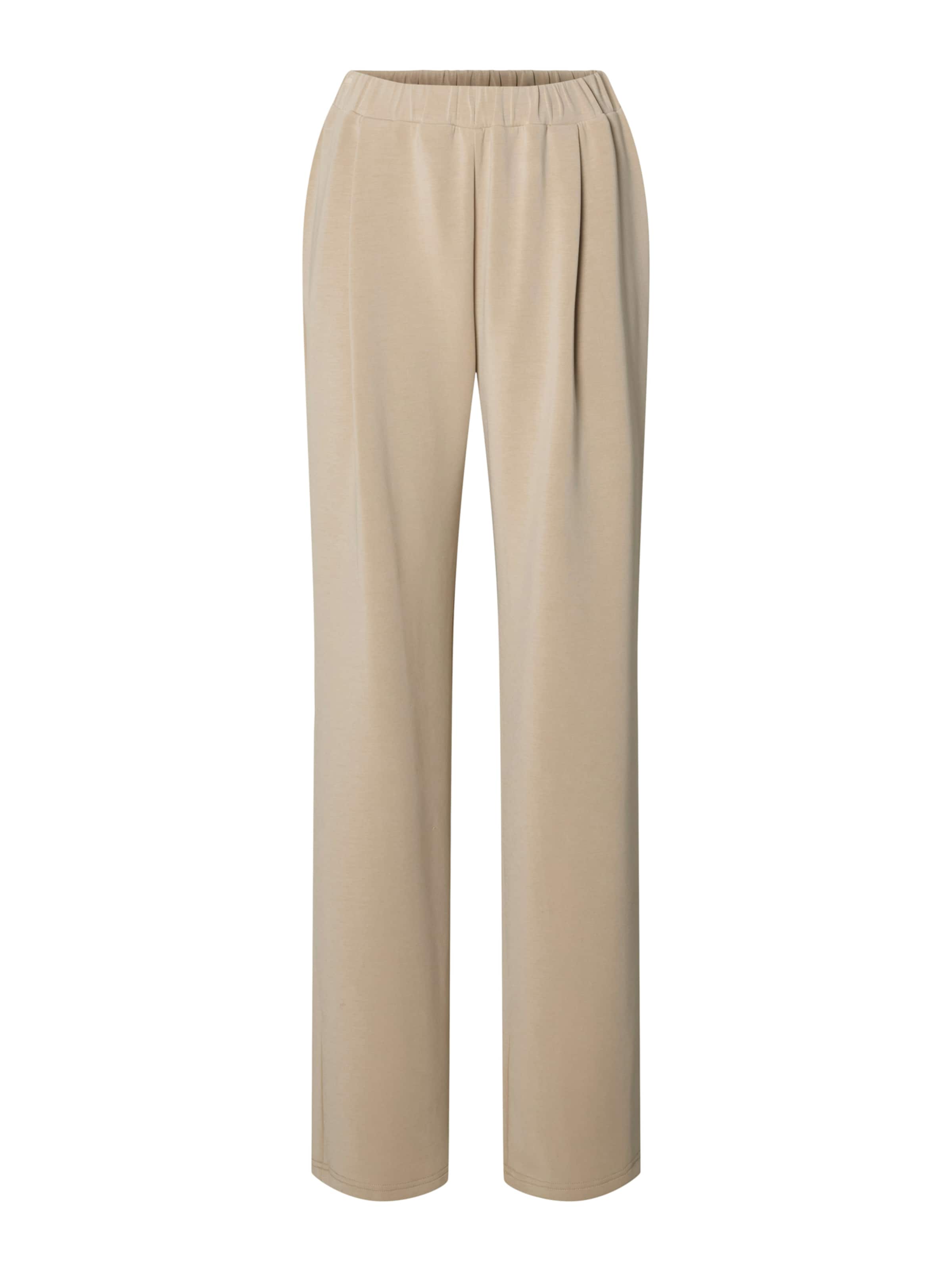 SELECTED Veckad byxa 'SLFTENNY' i beige: framsida