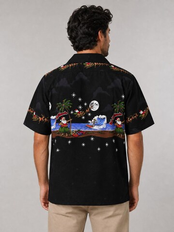 Pacific Legend - Ajuste regular Camisa 'Christmas Island' en negro