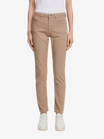 ESPRIT Slim fit Jeans in Brown: front