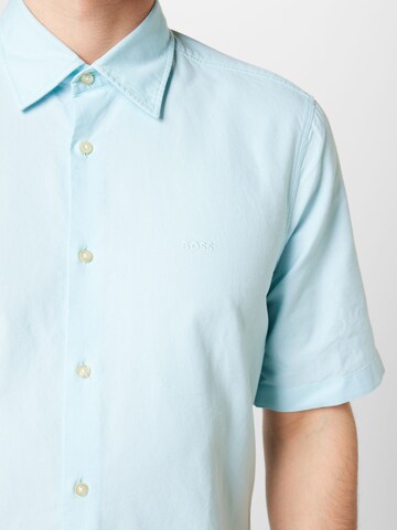 BOSS Orange Regular fit Button Up Shirt 'Rash' in Blue