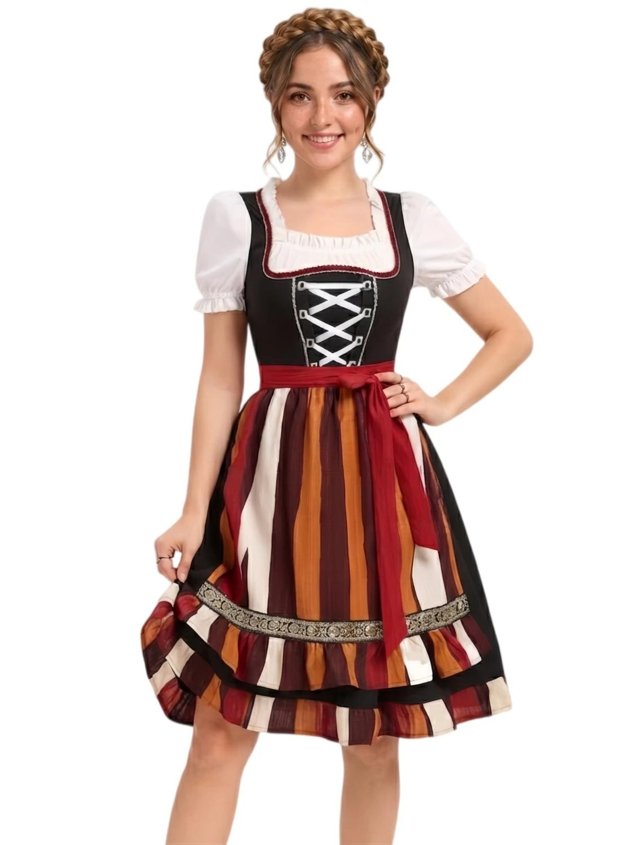 Yesfashion Dirndl w kolorze czerwony