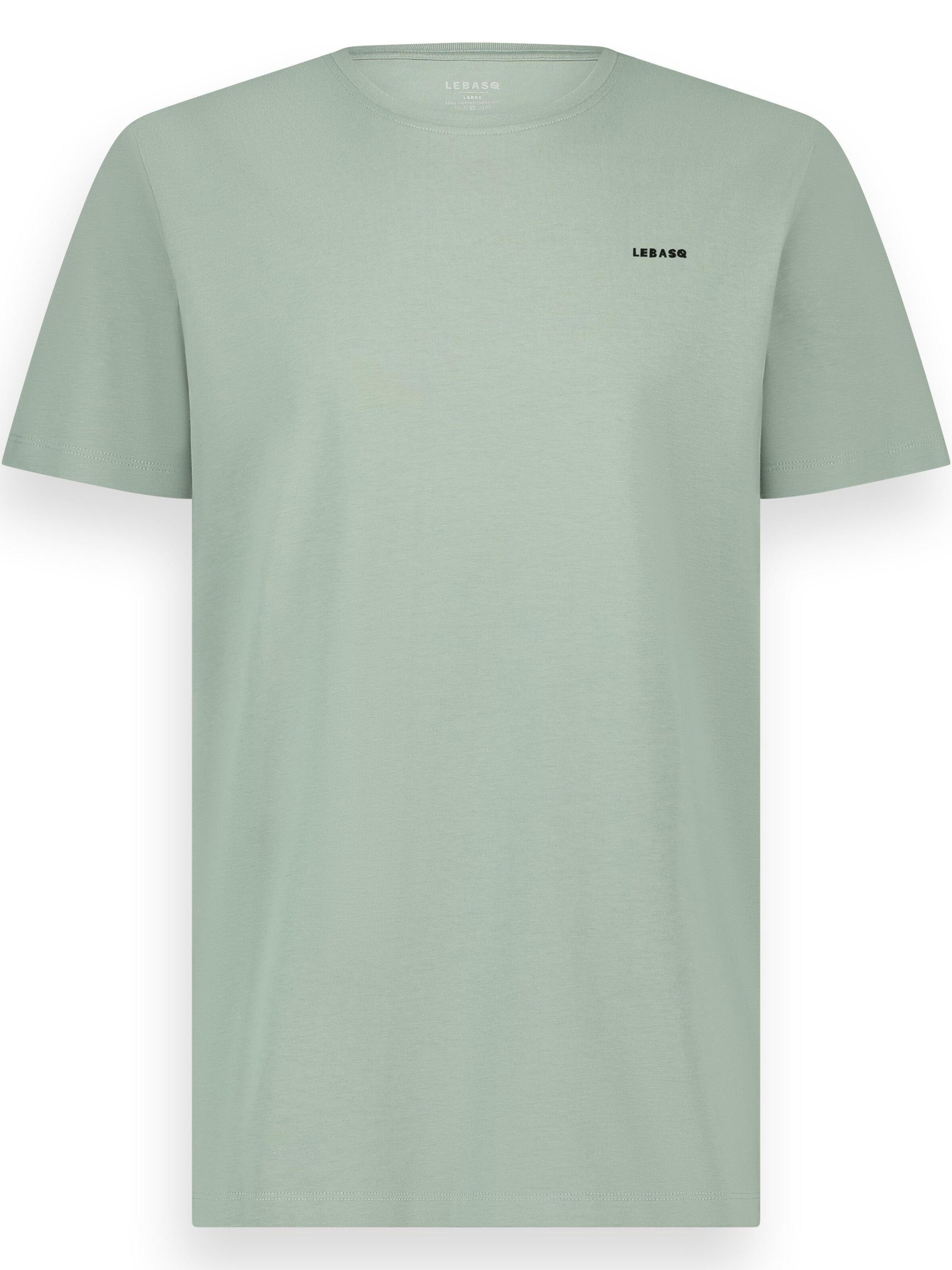 LEBASQ Shirt 'The Baker Crew Neck' in Grijs: voorkant