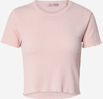 T-shirt GUESS en rose : devant