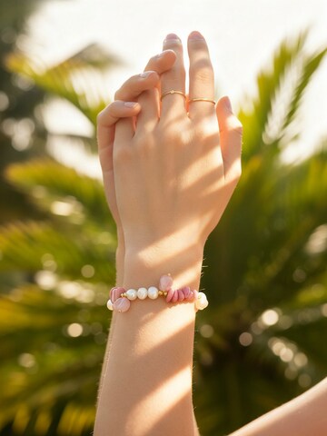 Nemomatheo Armband 'Rosengarten'‌‌‌‌‌‌ in Pink: Vorderseite