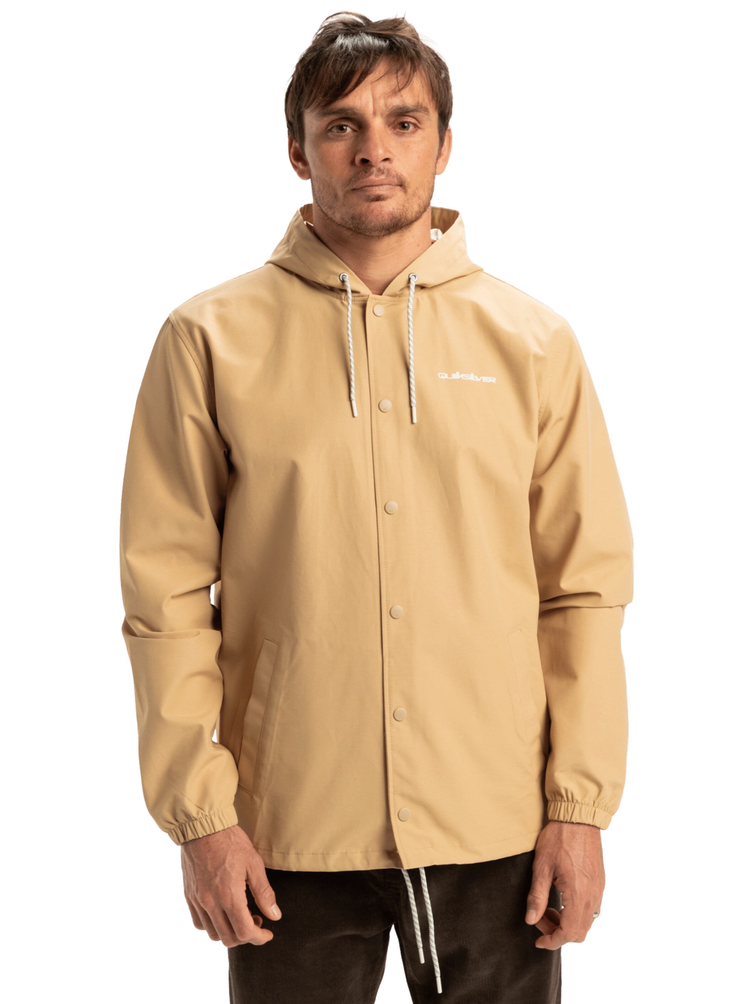 Veste mi-saison QUIKSILVER en beige : devant
