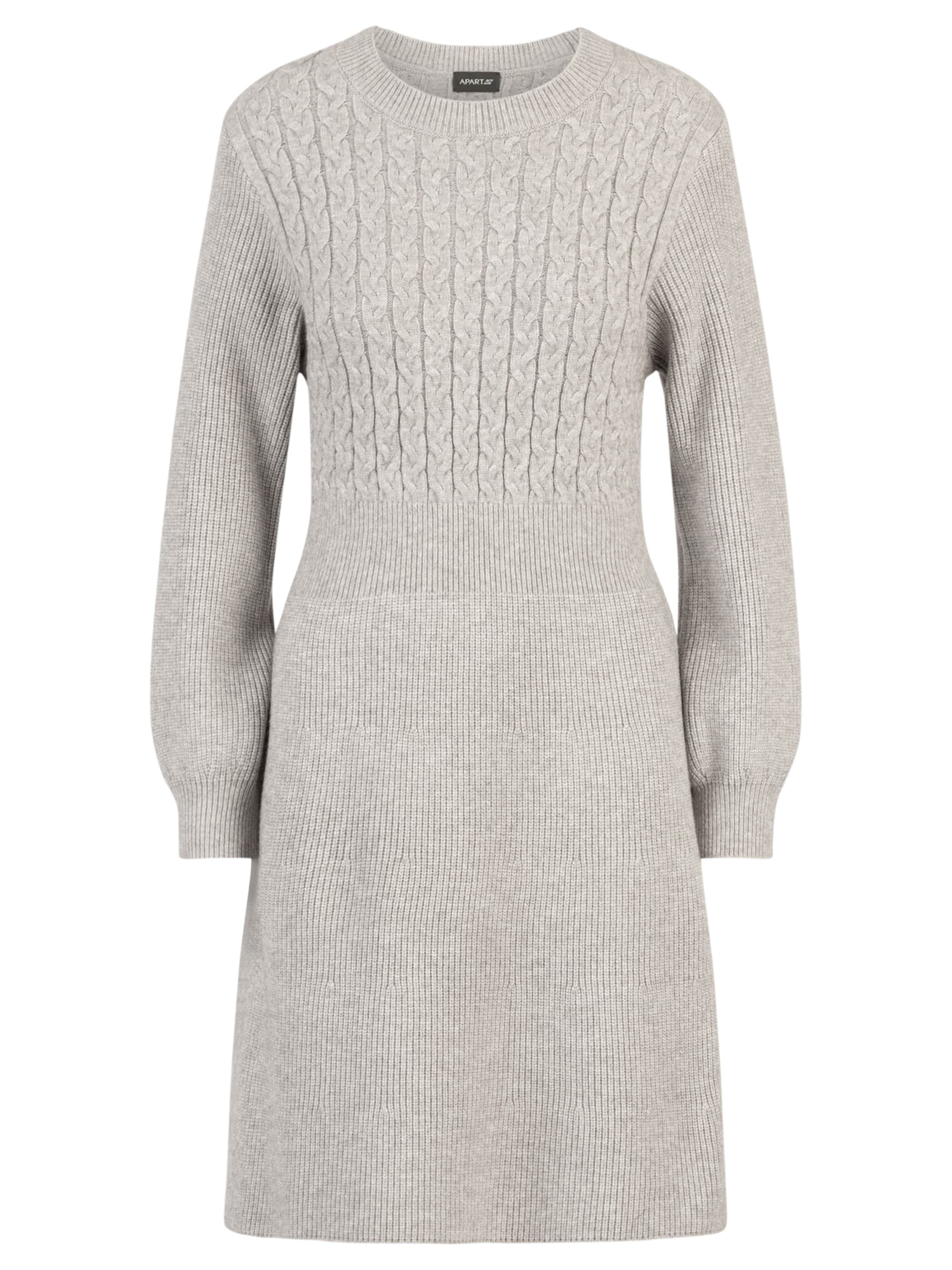 APART Knitted dress in Grey: front