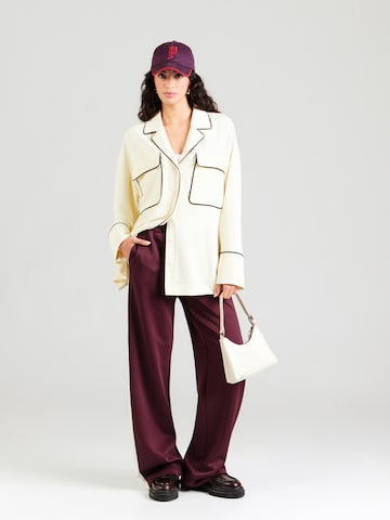 Wide leg Pantaloni di monari in rosso