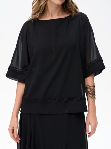 Blue Shadow Blouse in Black