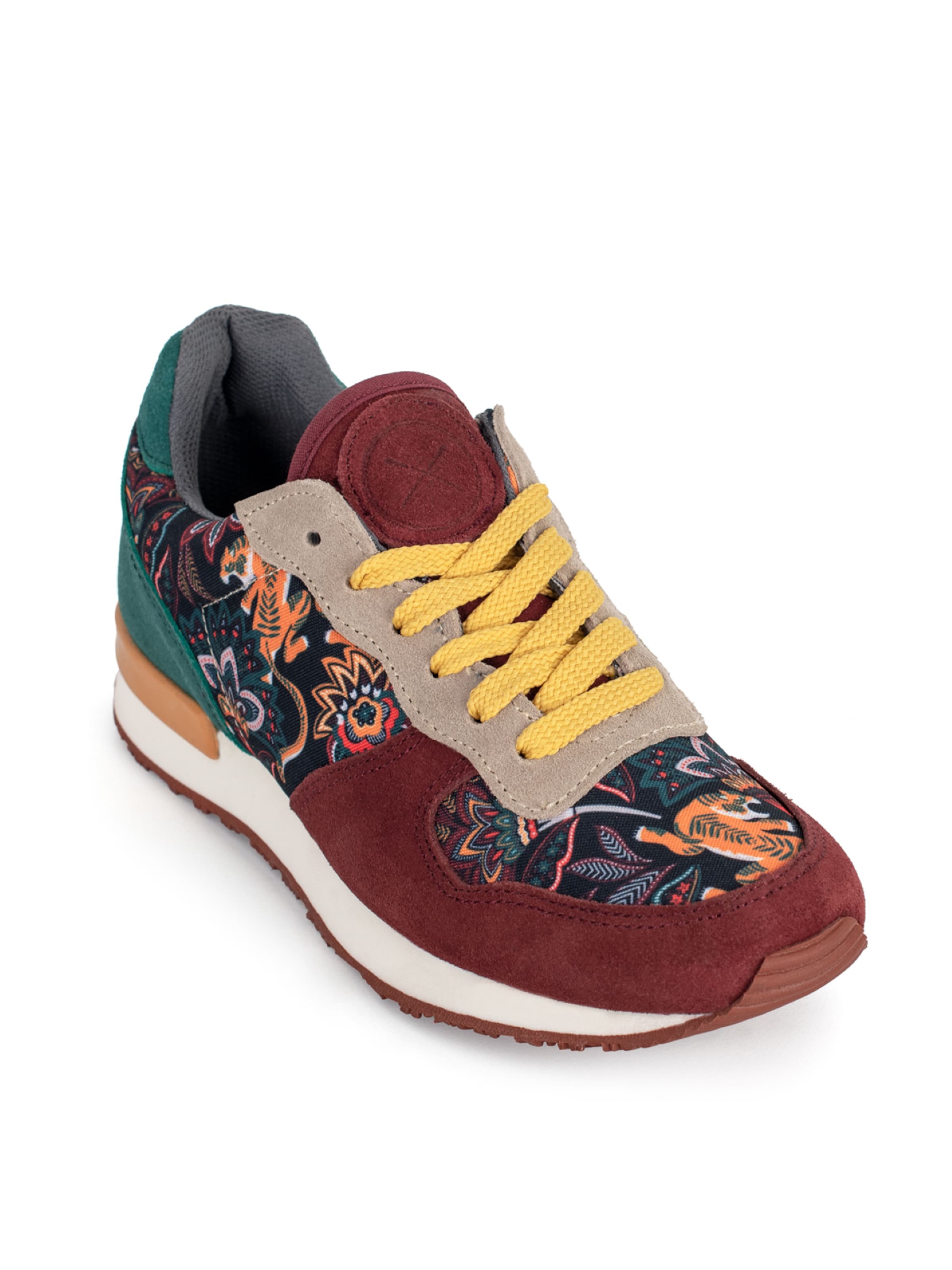 inkkas Sneaker low 'Inkkas Yuuki Sneaker – handgefertigter Damen-Sneaker aus Leder mit Statement-Print'‌‌‌‌‌‌ in Mischfarben: Vorderseite
