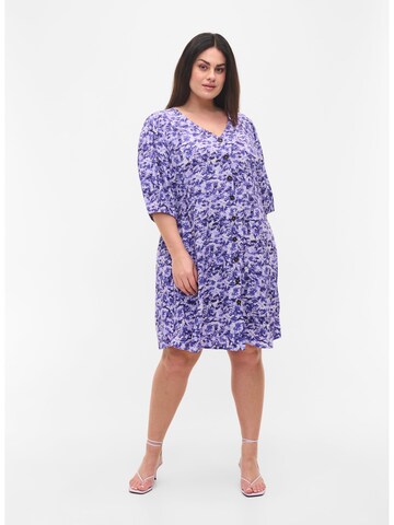 Zizzi Shirt Dress in Purple