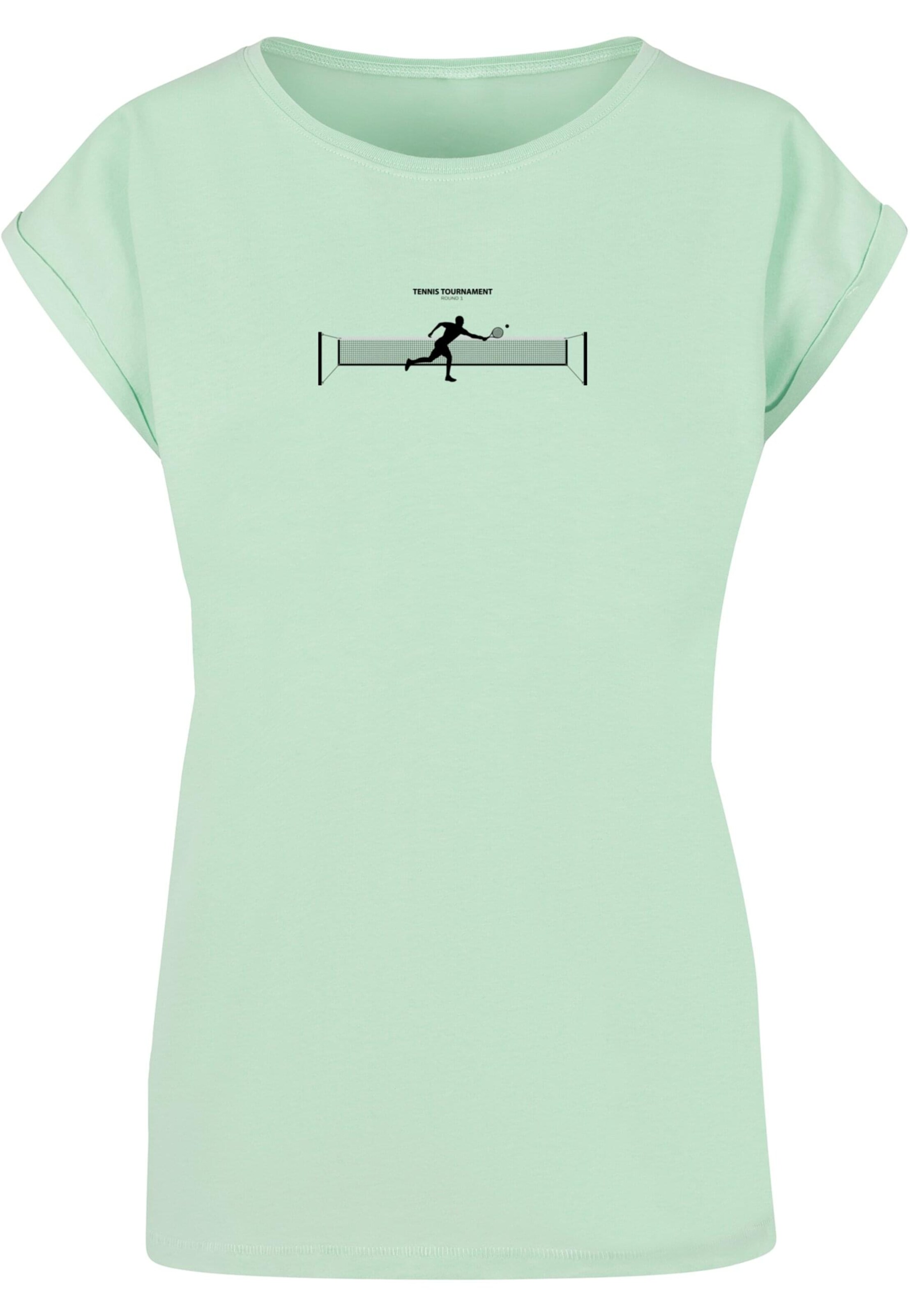 Merchcode Shirt 'Tennis Round 1' in Green: front