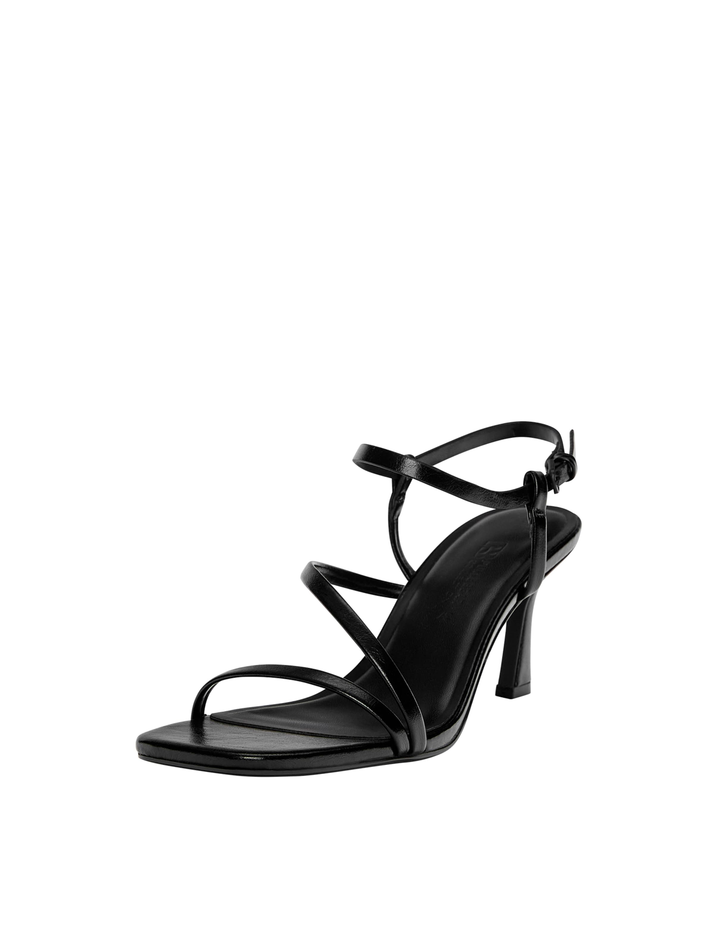 Pull&Bear Sandalen met riem in Zwart: voorkant