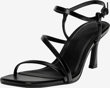 Pull&BearSandale s remenčićima - crna boja: prednji dio