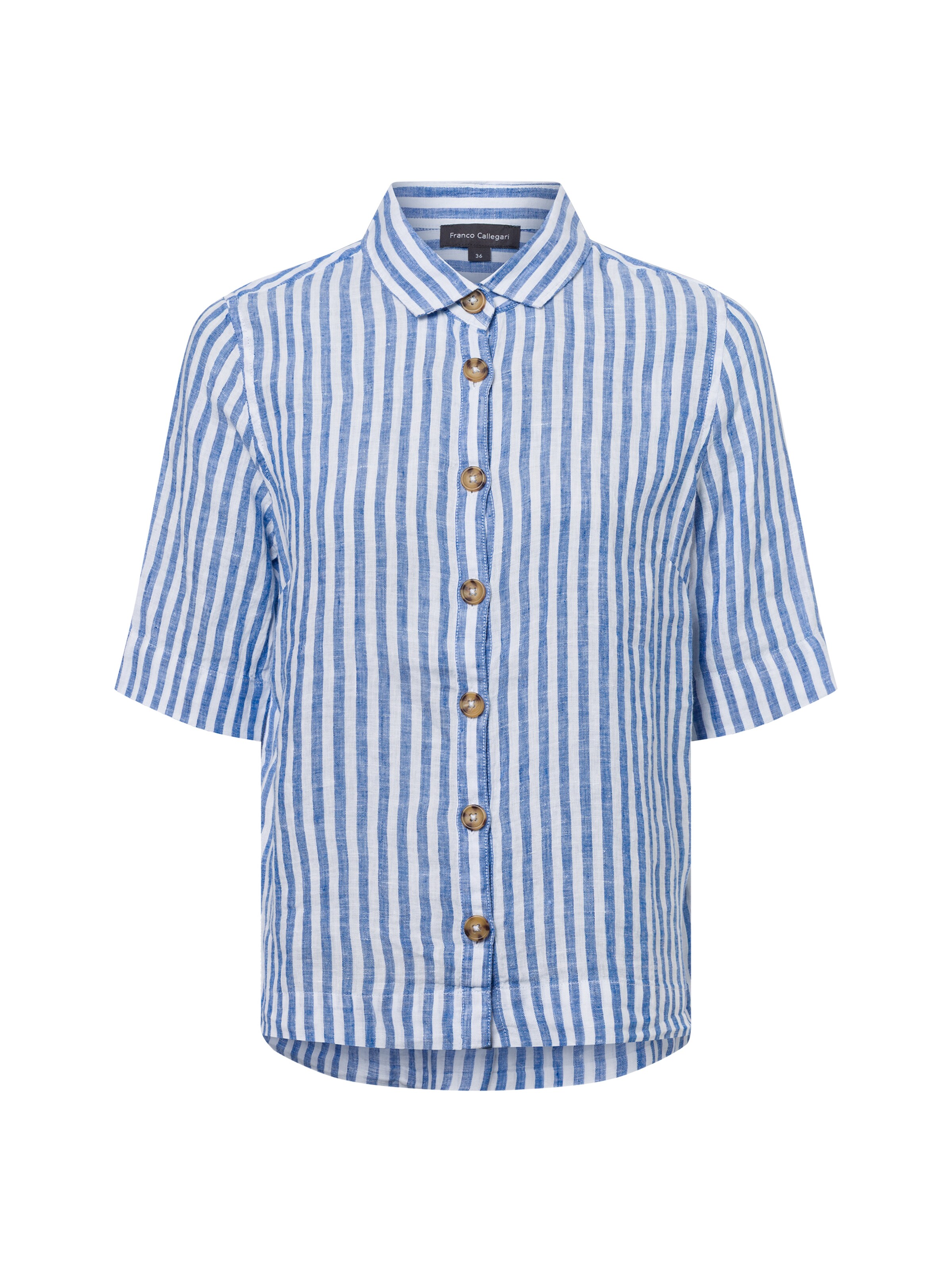 Franco Callegari Bluse in Blau: Vorderseite