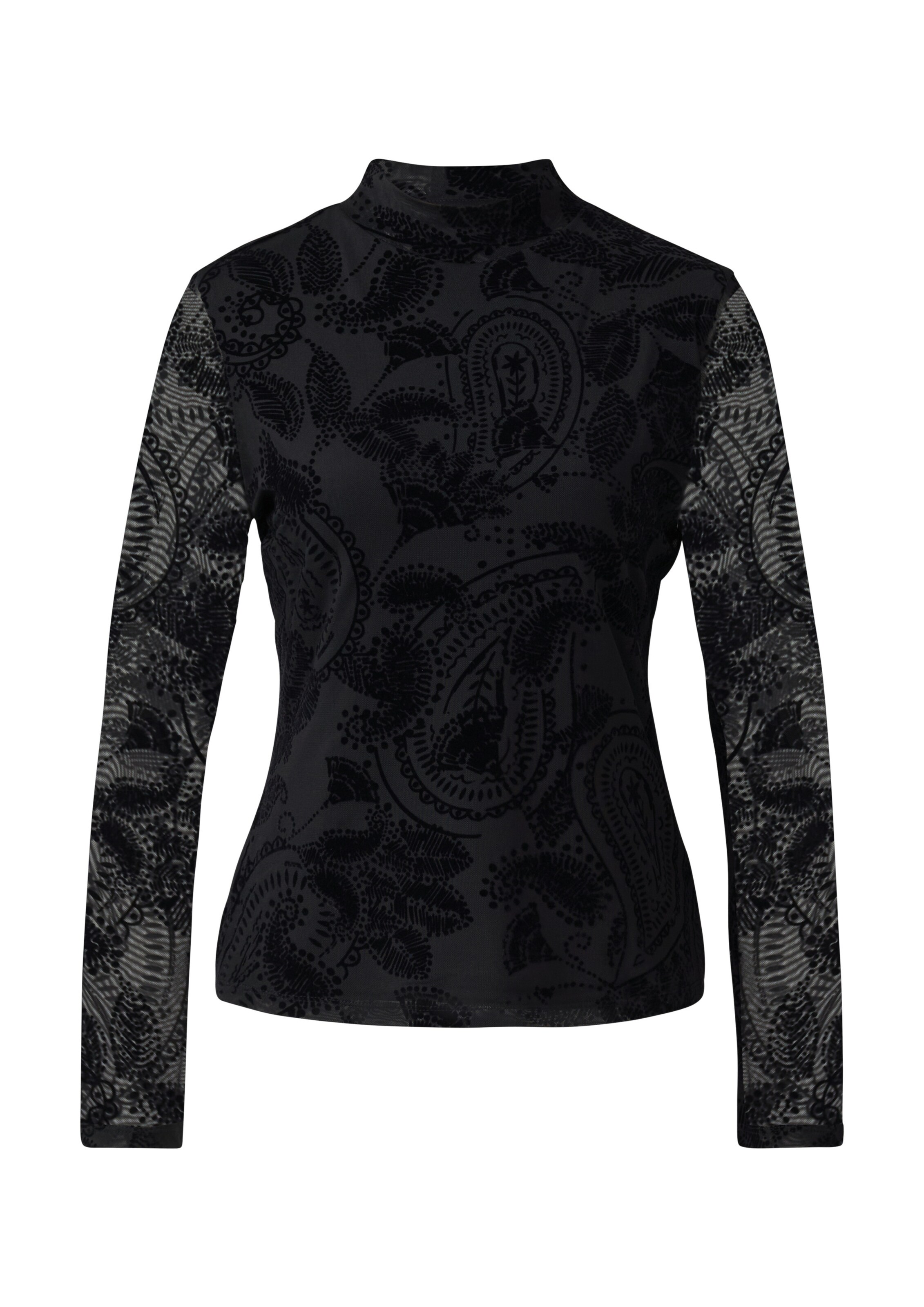 T-shirt COMMA en noir : devant