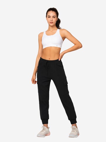 Yvette Sports Tapered Workout Pants in Black