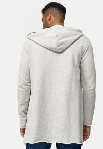 INDICODE JEANS Zip-Up Hoodie 'Brekstad' in Grey
