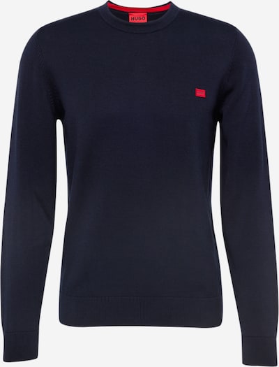 HUGO Red Pull-over 'San Cassius-C1' en bleu foncé / rouge, Vue avec produit