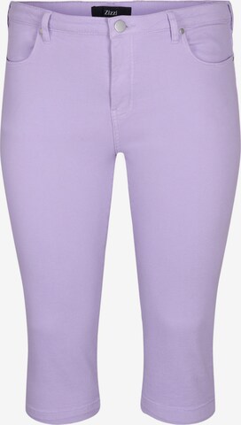 Zizzi Jeansy w kolorze fioletowy: przód