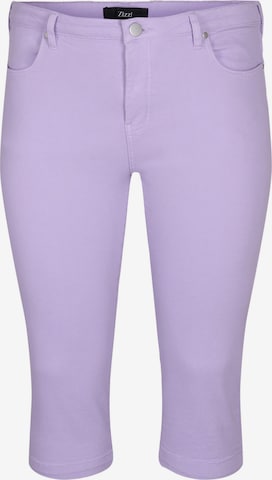 Zizzi - Skinny Vaquero en lila: frente