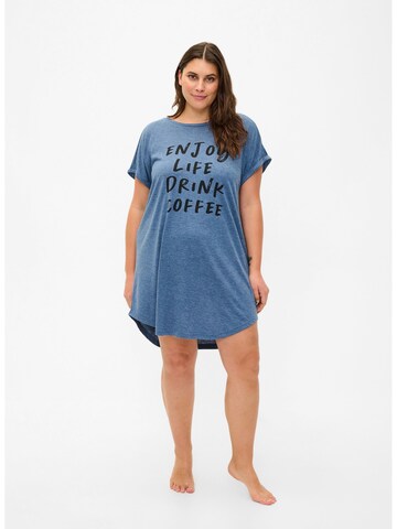 Zizzi Shirt 'Malis' in Blue
