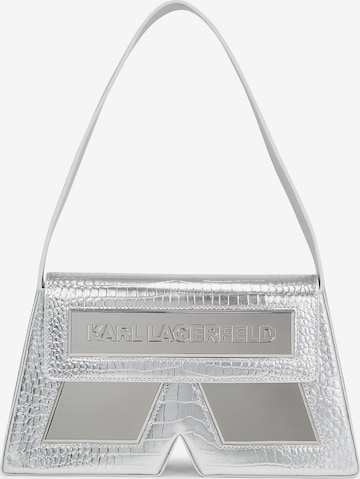 Karl Lagerfeld - Bolso de hombro en plata: frente