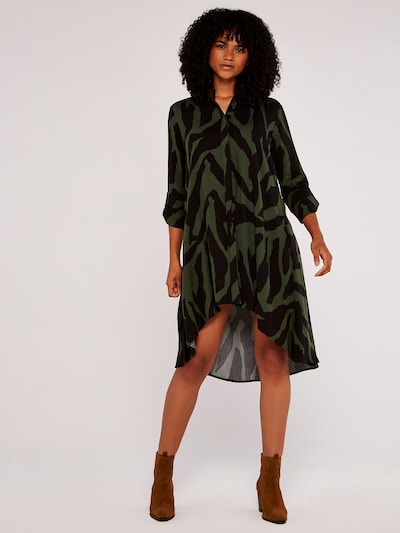 Apricot Oversizekleid in khaki / schwarz, Produktansicht