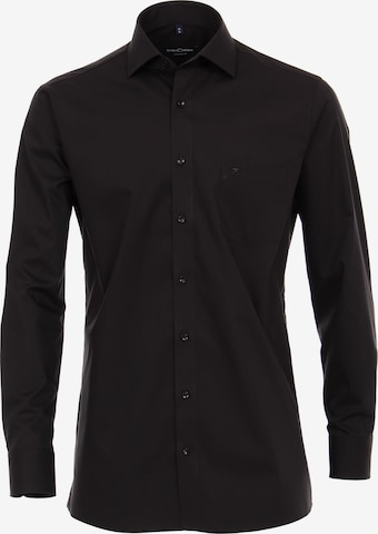 CASAMODA Regular fit Button Up Shirt in Black: front