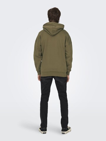 Only & Sons Slim fit Sweatshirt 'DAN' in Brown