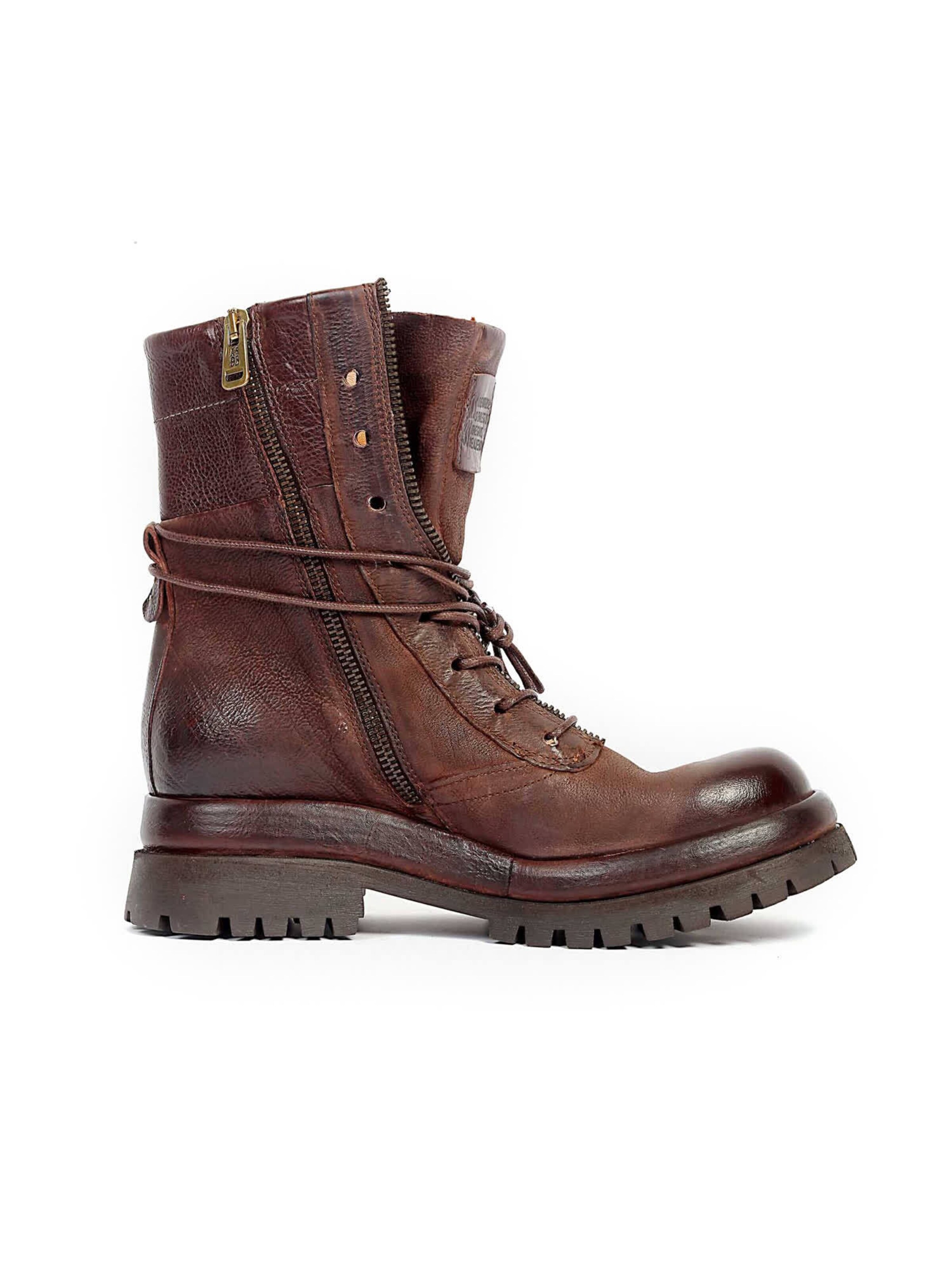 Bottes à lacets 'Delphi' A.S.98 en marron : sur le côté