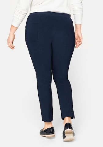 SHEEGO Slim fit Pleat-Front Pants in Blue