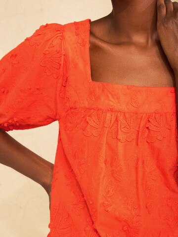 love & roses Blouse in Orange